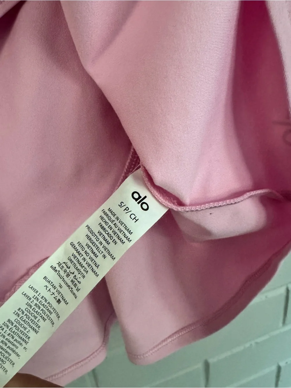 ALO alosoft backspin skirt sweet pink